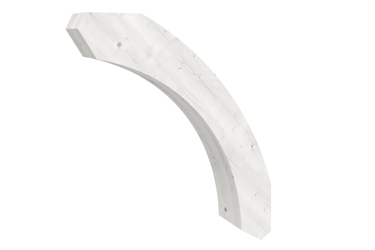 Kruhové diagonální vzpěry 75 cm, lazura bílá