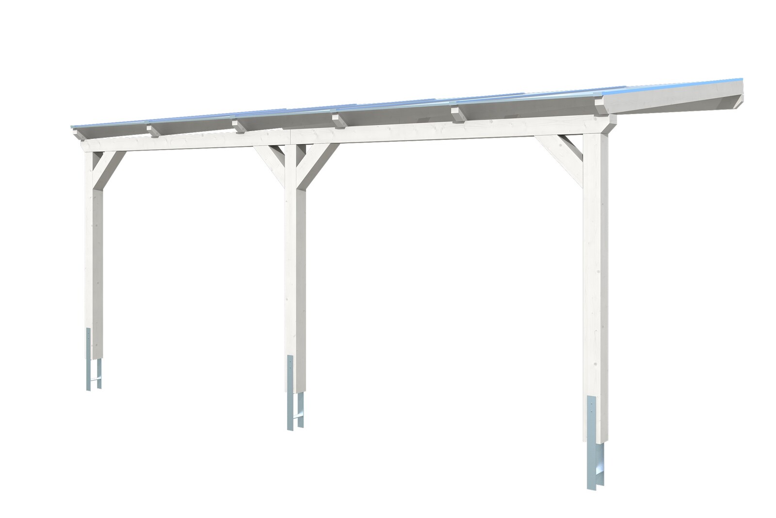 Carport Vogtland 300 x 541 cm, colour pre-treated white