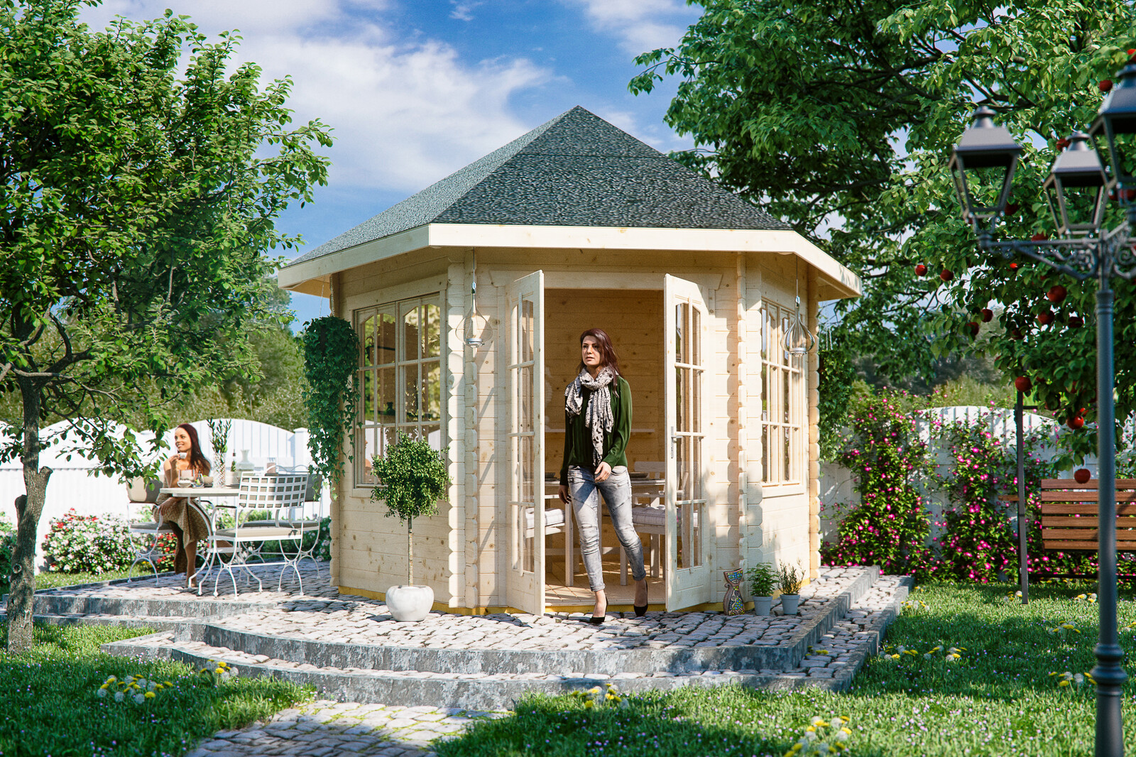 Altán MADEIRA 2, 28mm, 303 x 350 cm, neošetřené