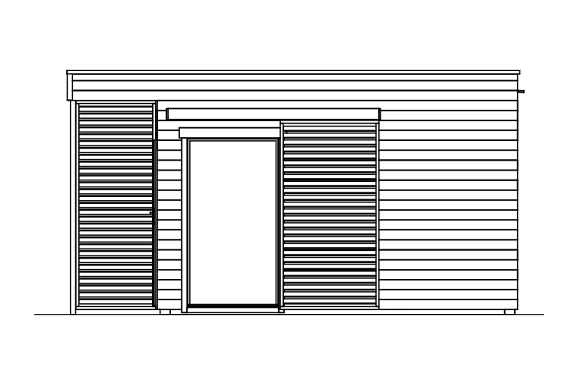 Gartenhaus Tokio 4, 402 x 402 cm, doppelschalig, natur
