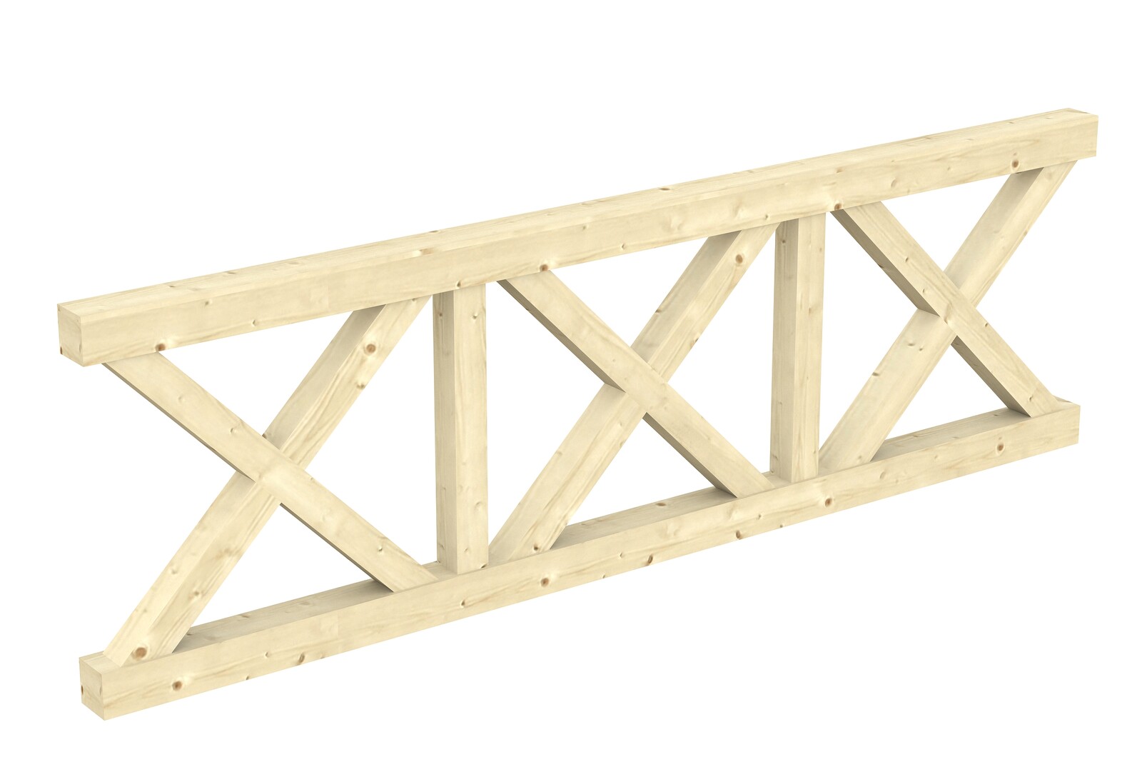 Pažení ondřejský kříž 270 x 84 cm, Smrk, neošetřené