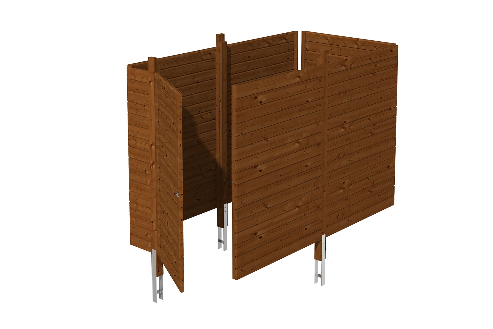 Abstellraum C1, 314x164cm, Profilschalung,  nussbaum1