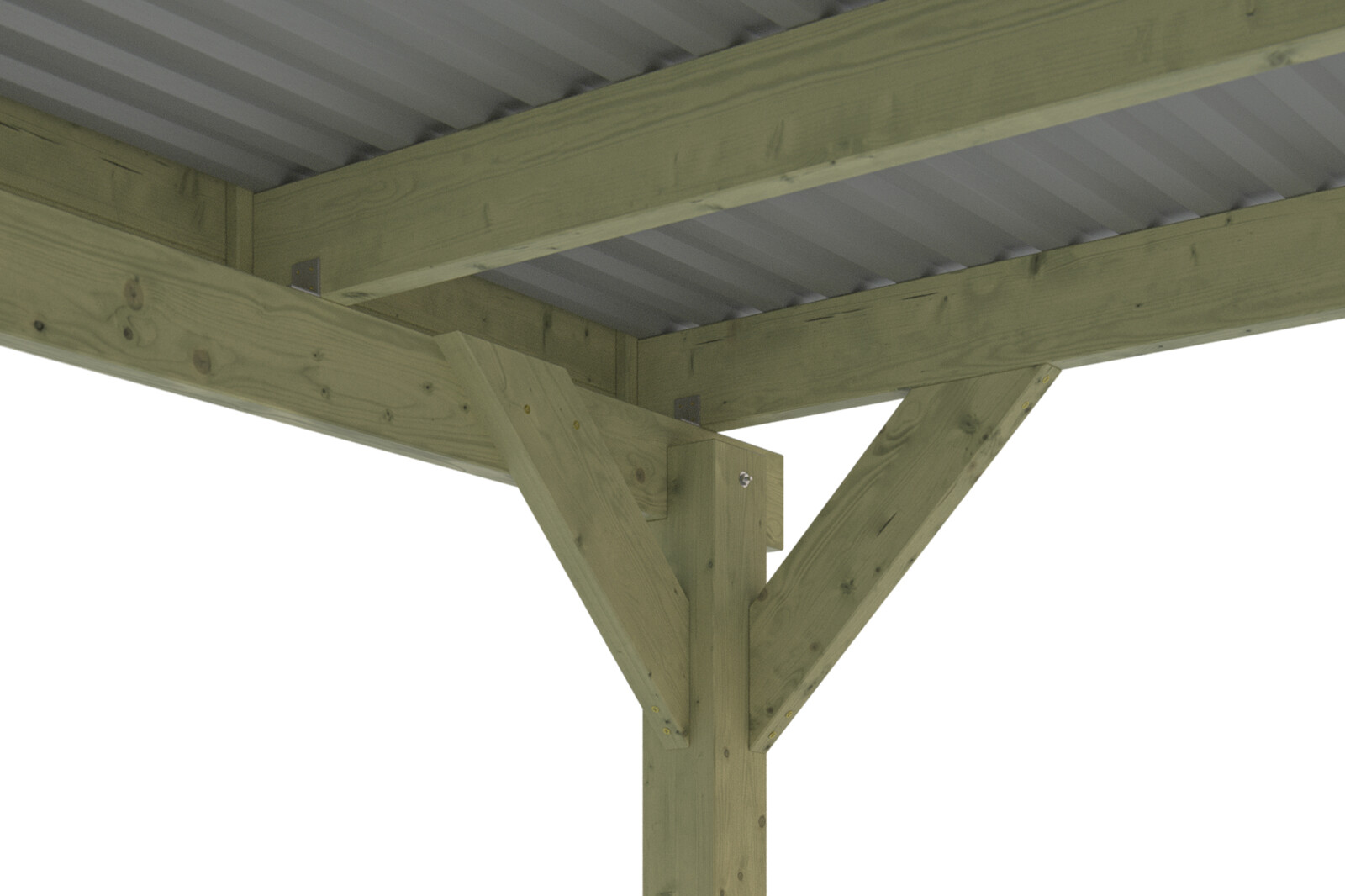 Carport Friesland 557 x 555 cm mit Aluminiumdach