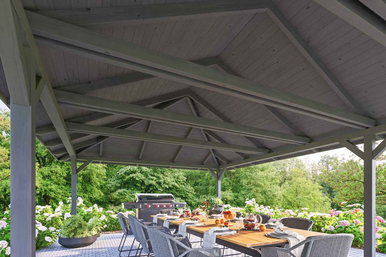 Pavillon Orleans 1, Leimholz, grau