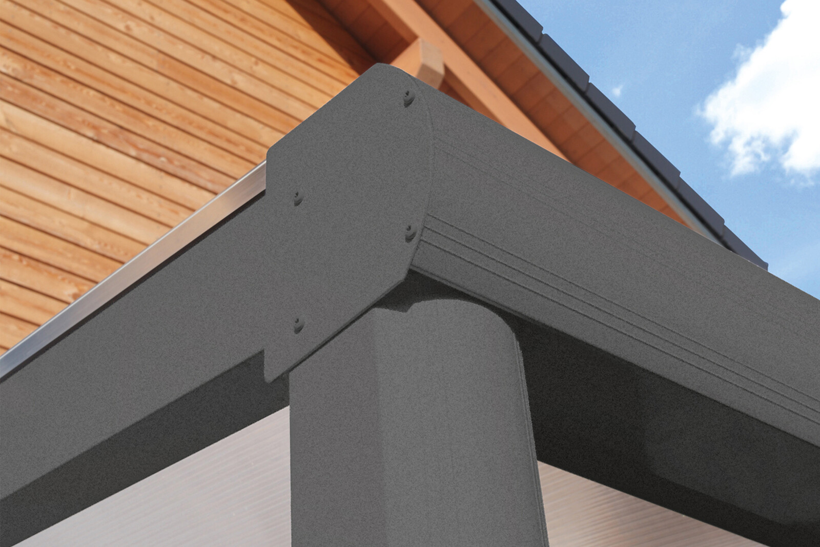 Terrassenüberdachung Genua 541 x 357 cm, Aluminium, anthrazit