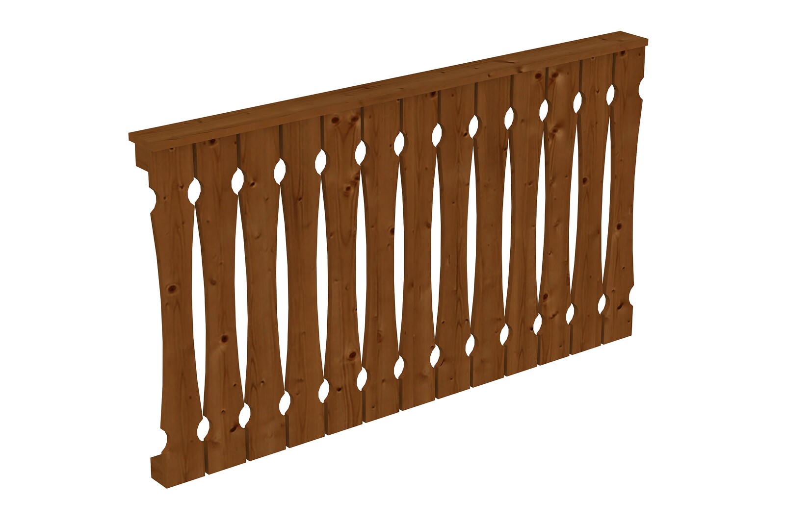 Brüstung Balkonschalung 170 x 96 cm, Fichte, nussbaum