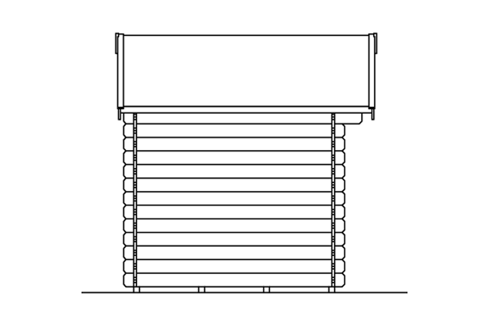 Gartenhaus Ibiza 250 x 200 cm, natur