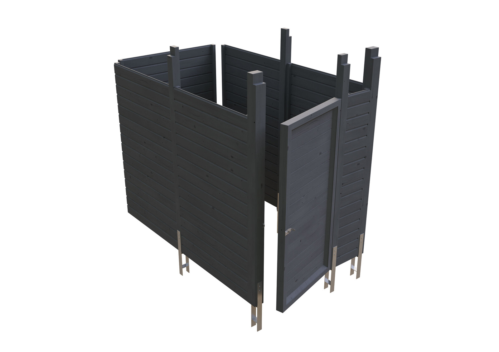 Abstellraum C7, 275x164cm, Profilschalung,  schiefergrau