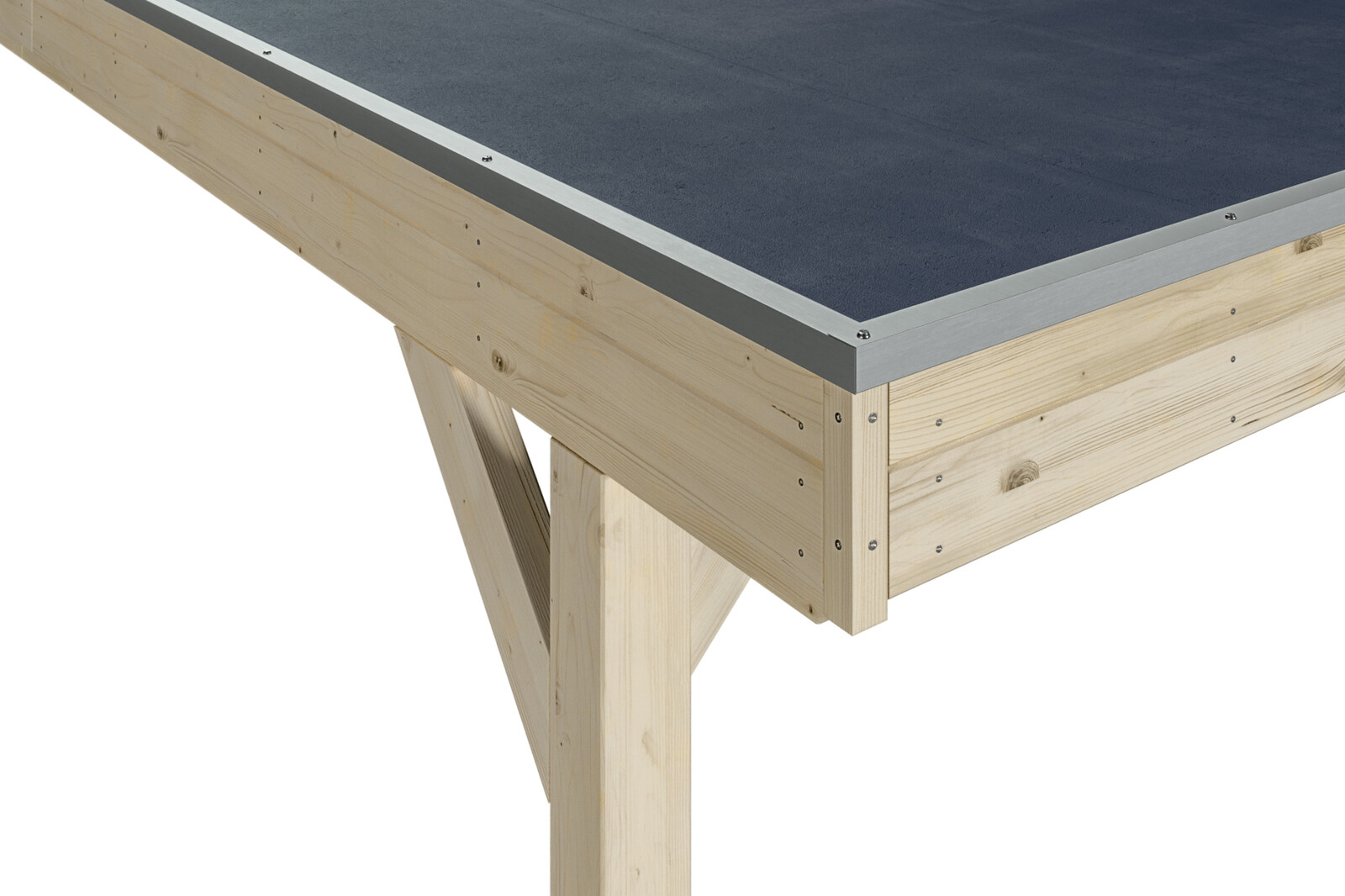 Carport Grunewald 427 x 554 cm mit EPDM-Dach, natur
