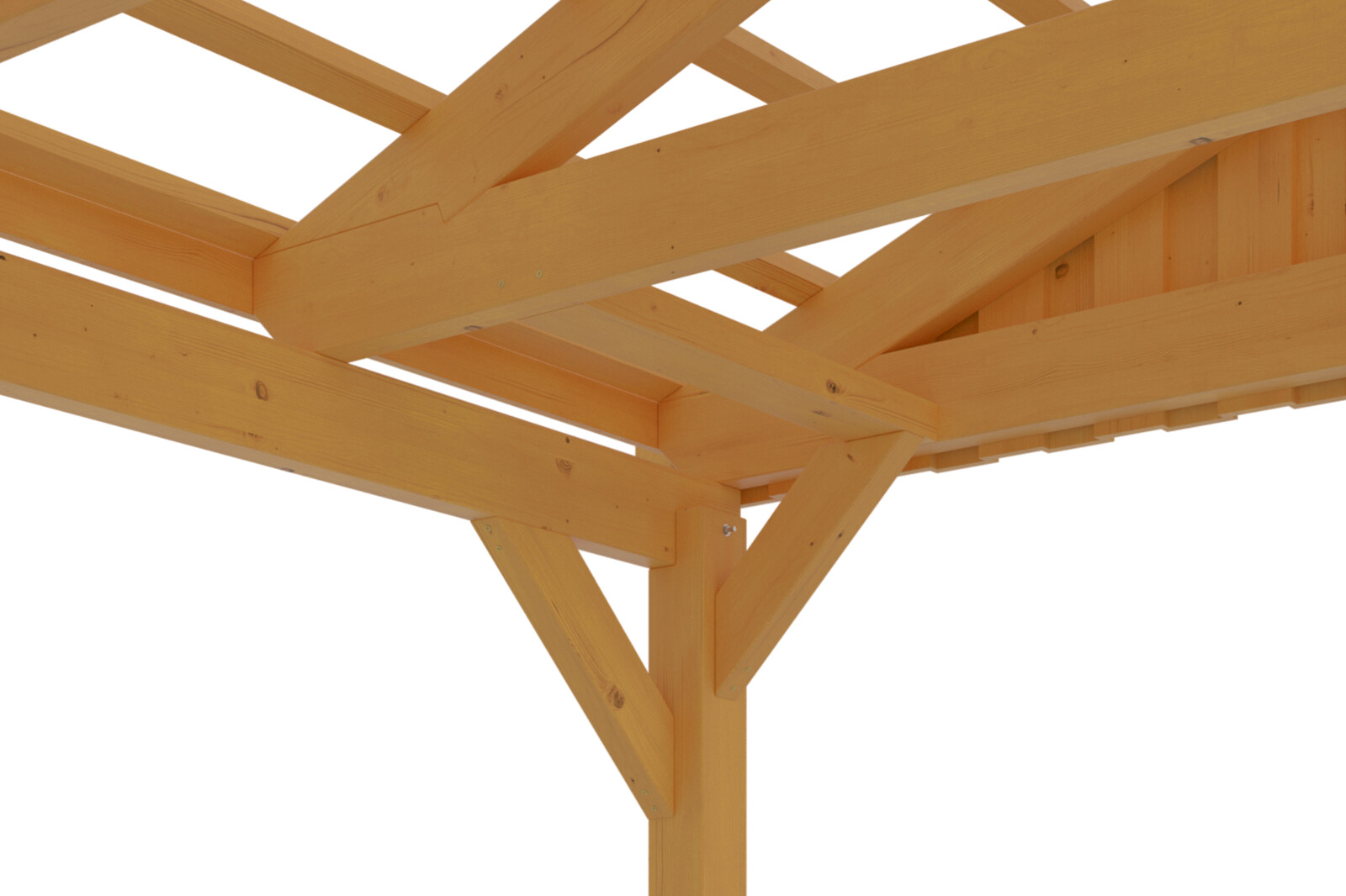 Carport Fichtelberg 618 x 808 cm, Dachlattung, eiche hell