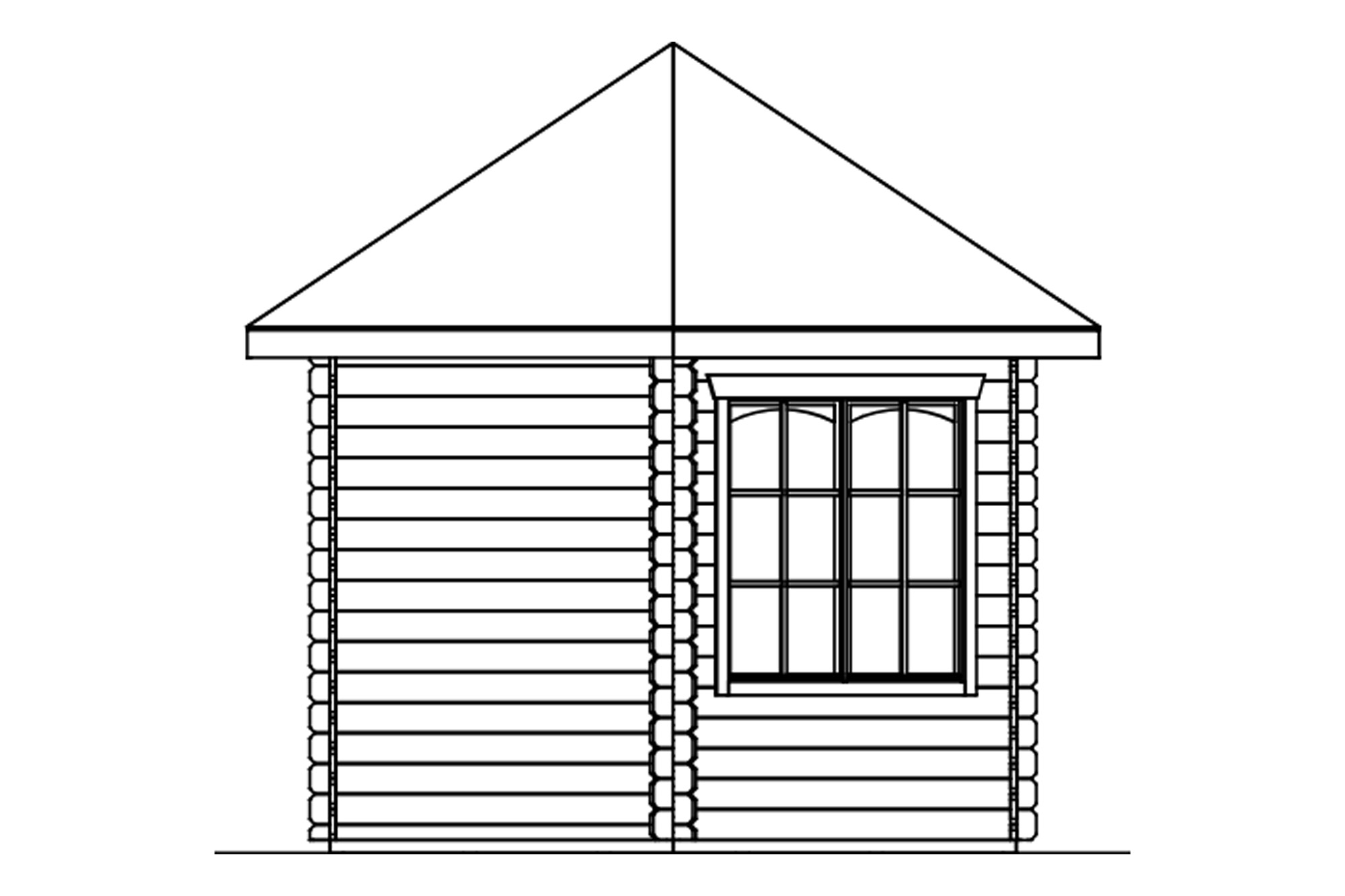 Altán MADEIRA 2, 28mm, 303 x 350 cm, neošetřené