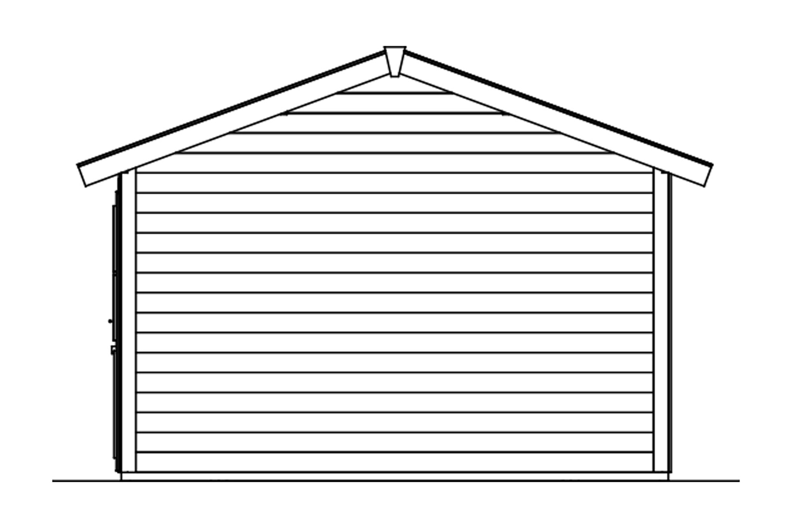Holzgarage Varberg 1, 370 x 525 cm, natur