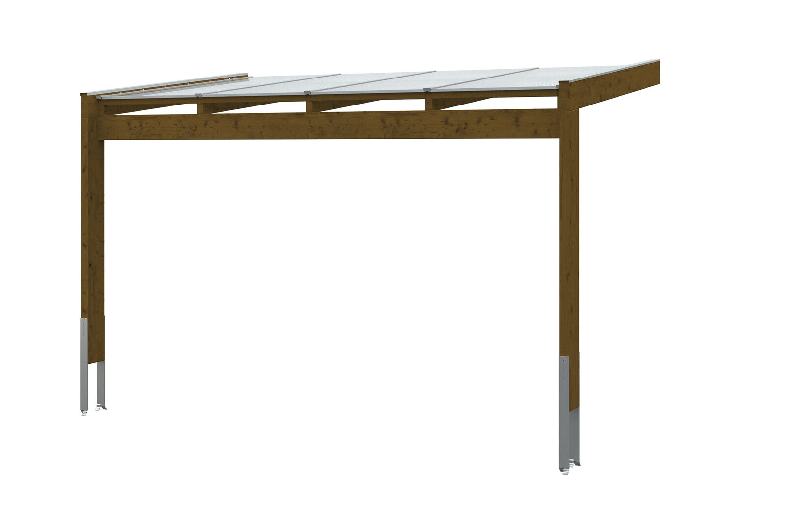Terrassenüberdachung Novara 450 x 259 cm, Leimholz, nussbaum