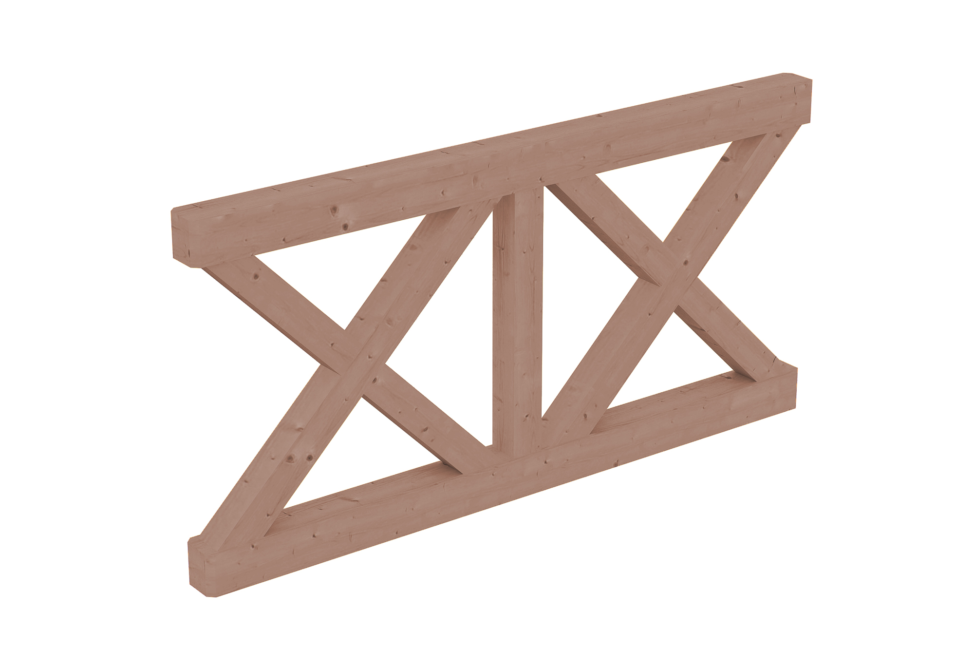 Brüstung Andreaskreuz 170 x 84 cm, Douglasie, natur