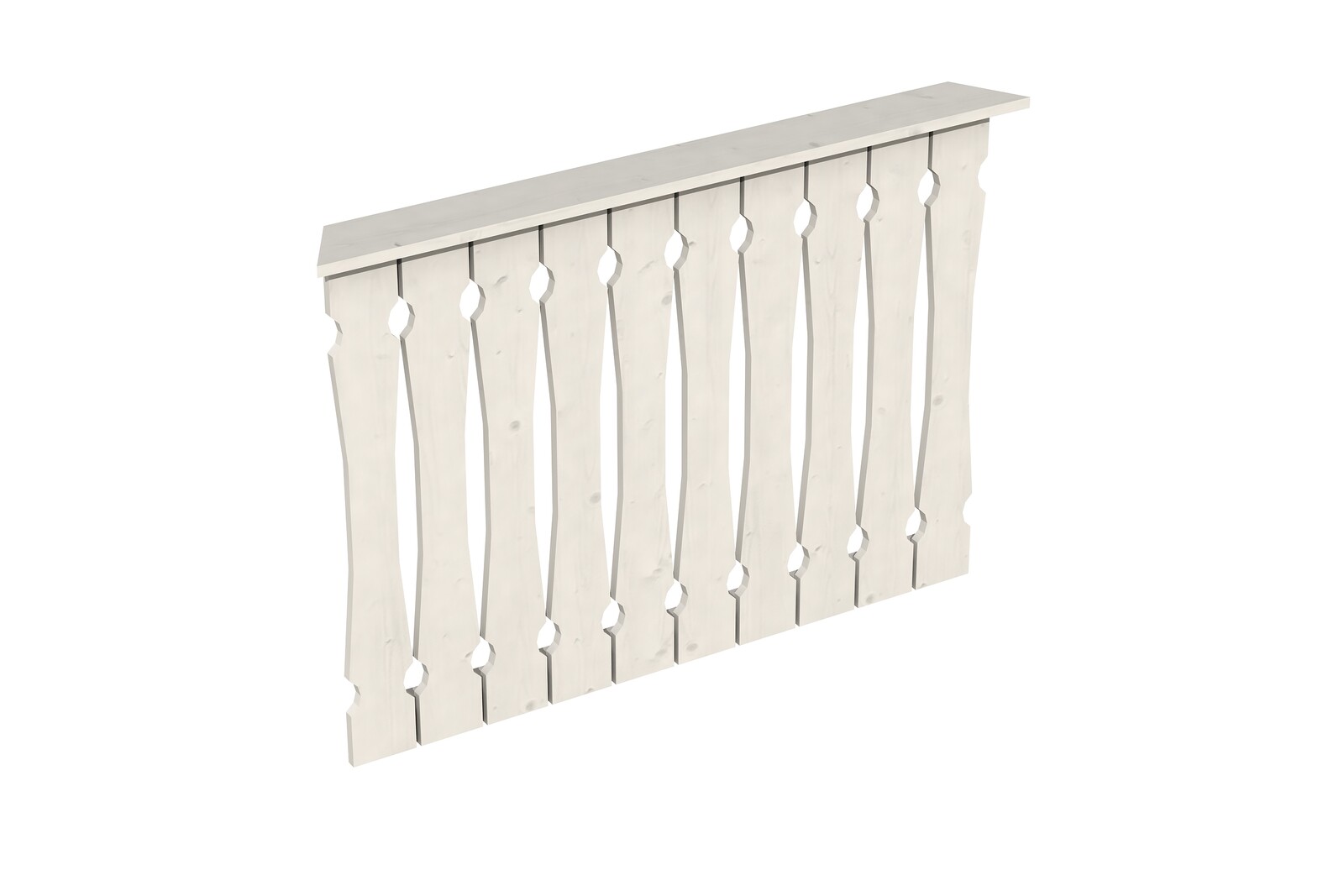 Balustrade balcony siding 120 x 96 cm, Nancy 1, colour pre-treated in white