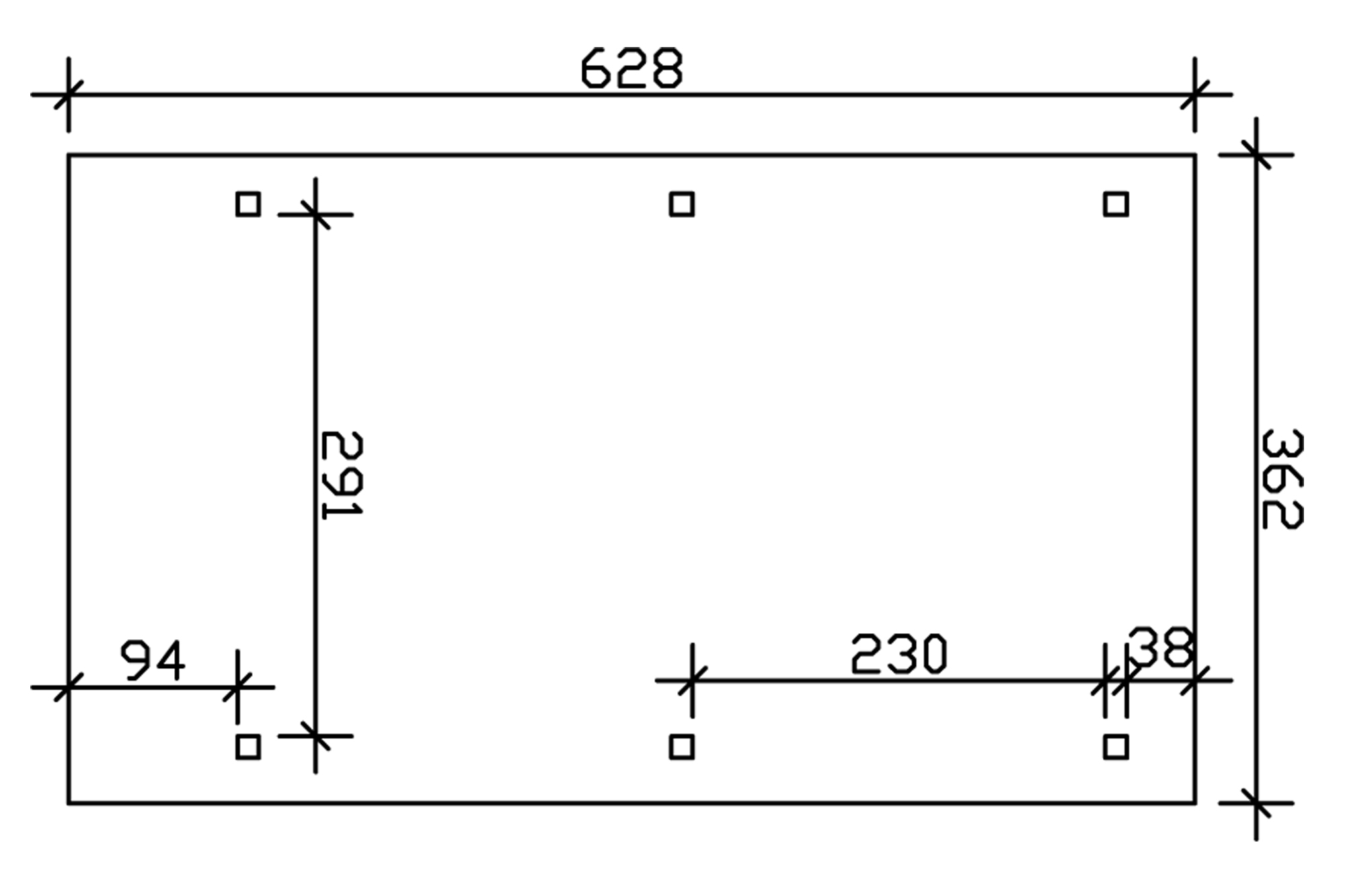 Carport Wendland, rode plaat met leisteenuiterlijk 362 x 628 cm, gelakt in wit, met dakbetimmering en EPDM-folie
