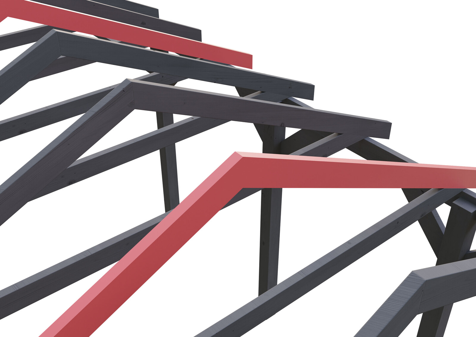 Zvýšení zatížení sněhem SAUERLAND 620 x 600 cm, lazura břidlicově šedá