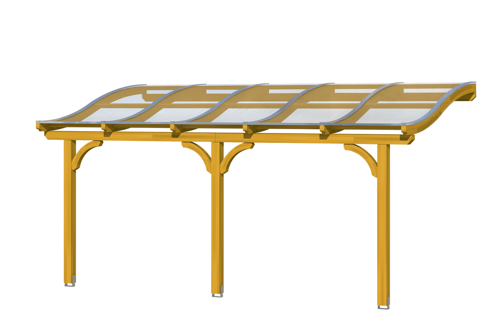 Terrassenüberdachung Venezia 541 x 239 cm, Leimholz, eiche hell