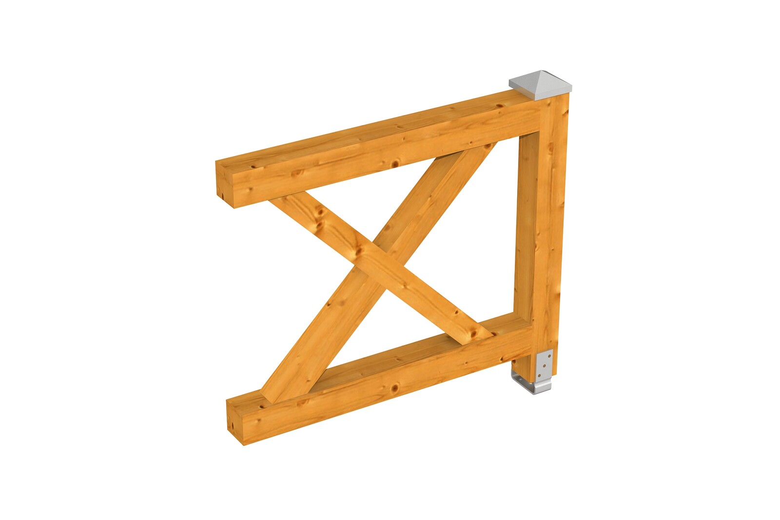 Pažení ondřejský kříž 108 x 84 cm, Smrk, lazura světlý dub