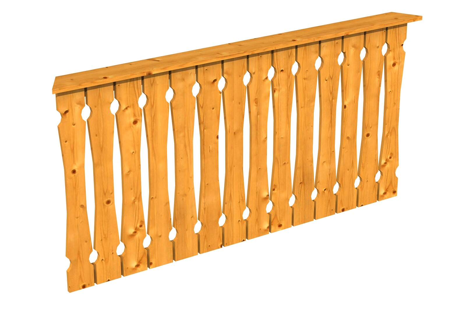 Pažení z bednění balkonu 180 x 96 cm, NICE 3, lazura světlý dub