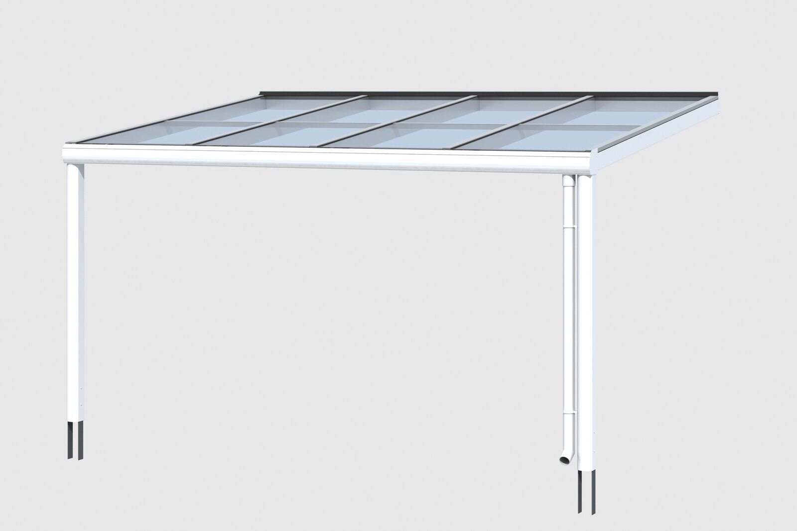 Terrassenüberdachung Modena 434 x 357 cm, Aluminium, weiß