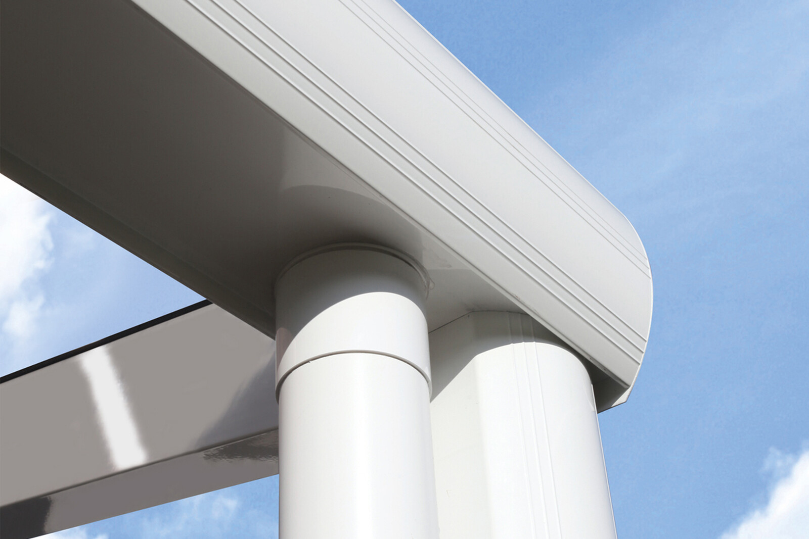 Terrassenüberdachung Monza 434 x 257 cm, Aluminium, weiß