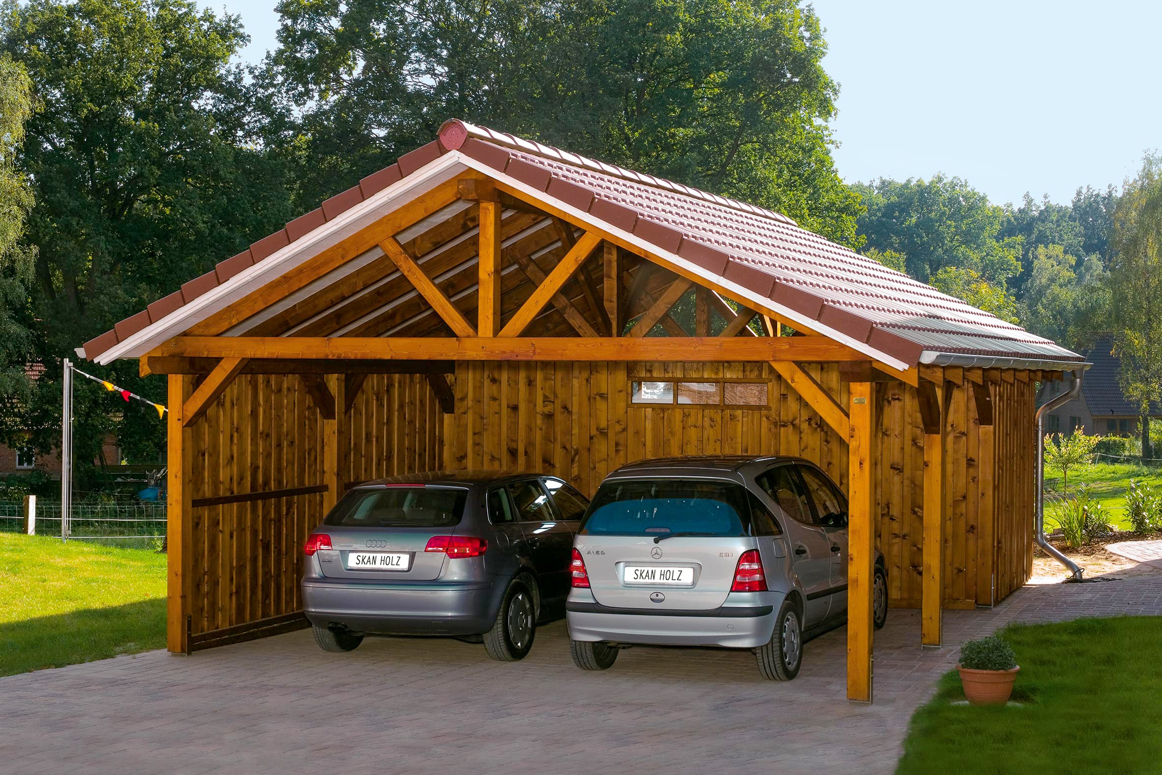 Satteldach Carport aus dem Konfigurator.