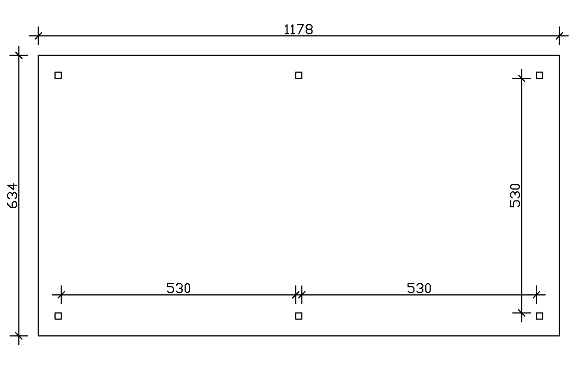 Carport Taunus 1176 x 634 cm, eiche hell