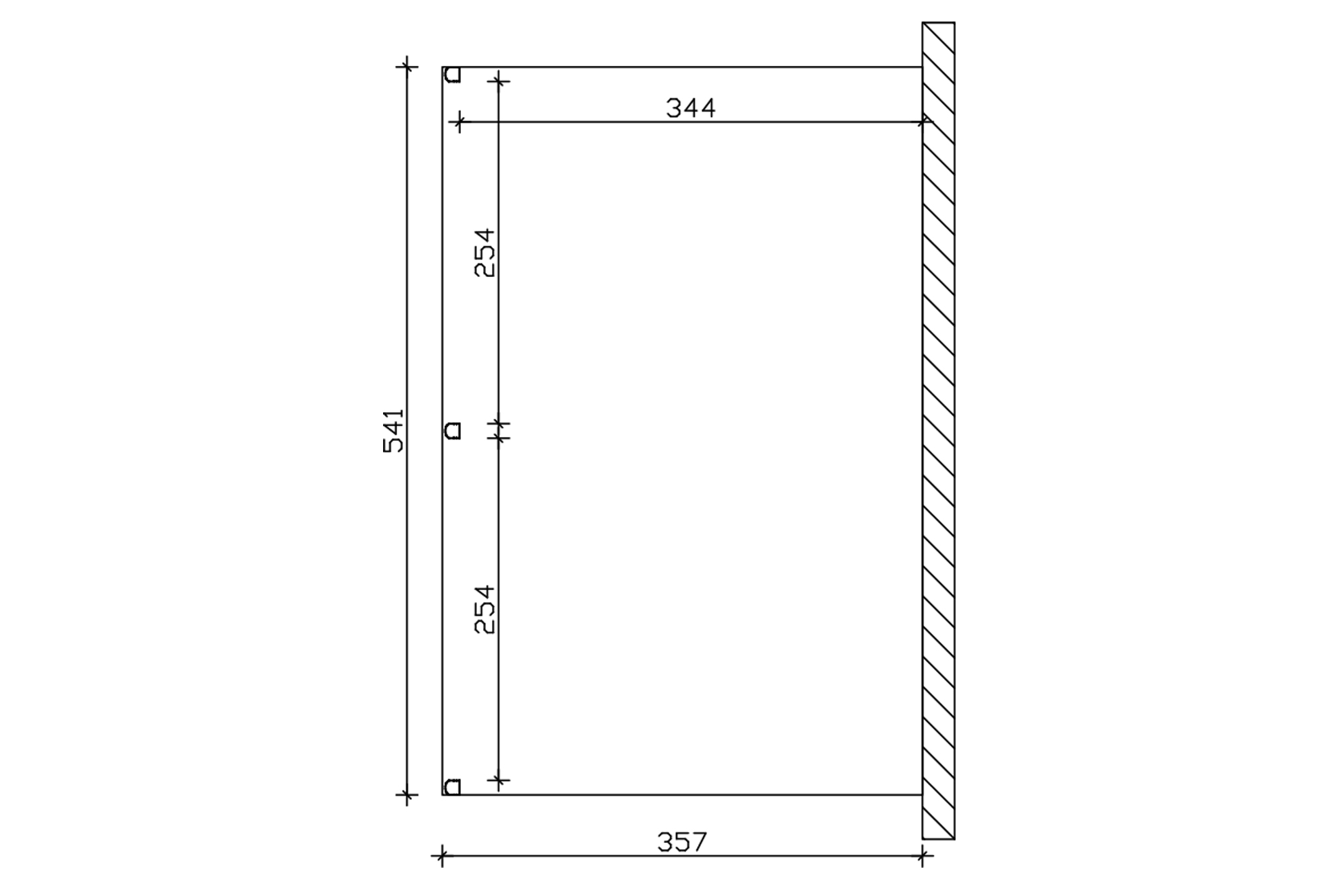 Terrassenüberdachung Garda 541 x 357 cm, Aluminium, weiß