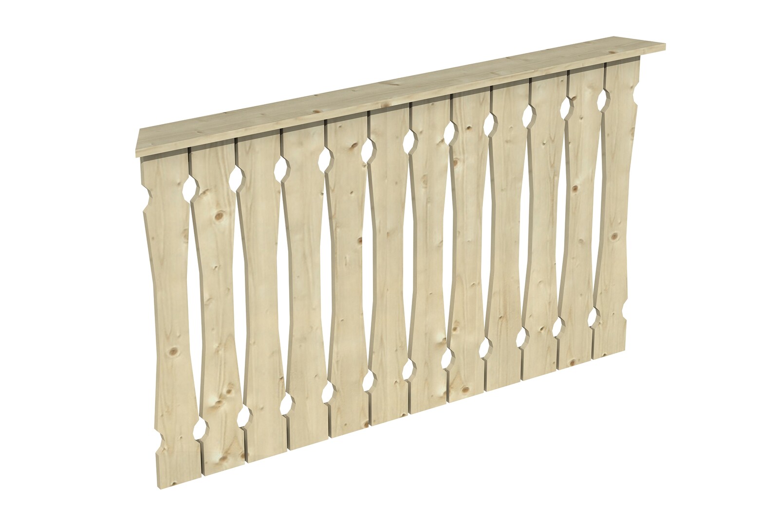 Pažení z bednění balkonu 150 x 96 cm, NANCY 2/VERSAILLES, neošetřené