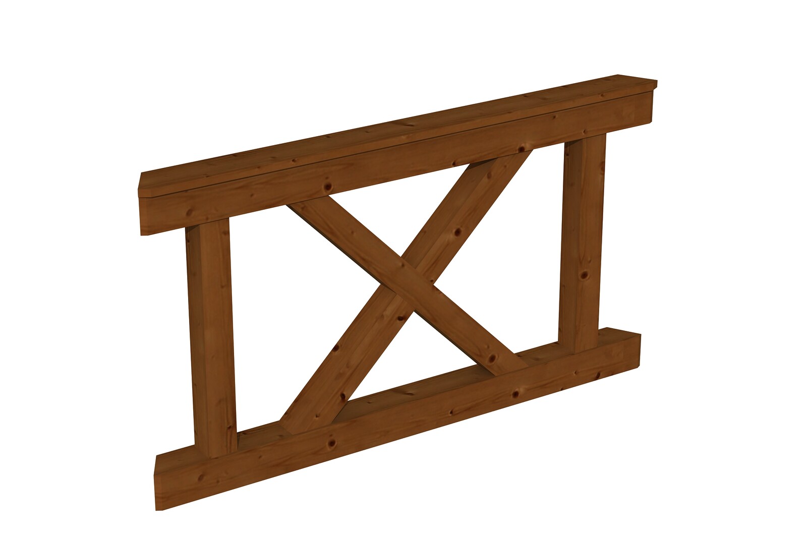 Pažení ondřejský kříž 150 x 84 cm, NANCY 2/VERSAILLES, lazura ořech