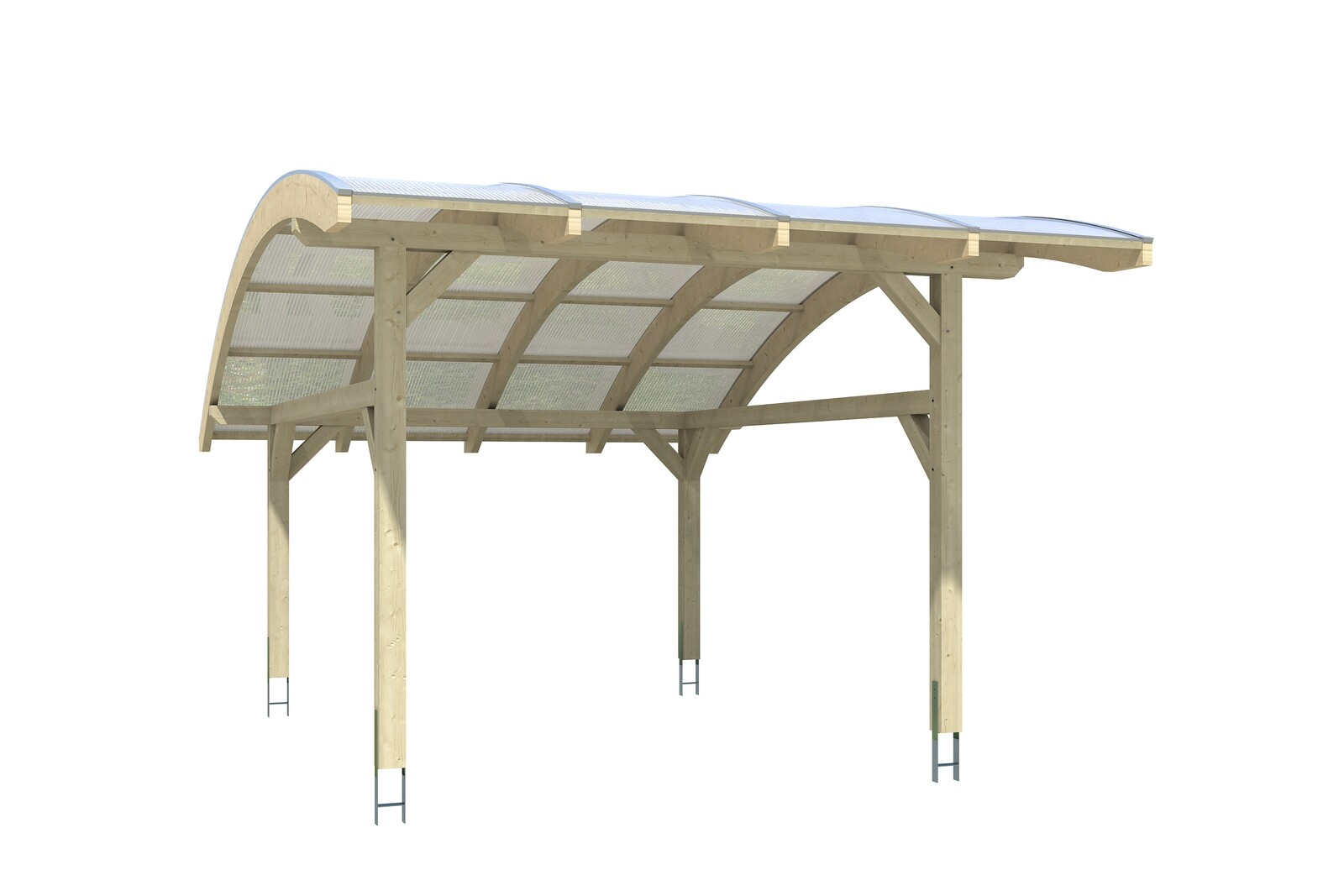 Carport Schwaben 434 x 630 cm, eiche hell