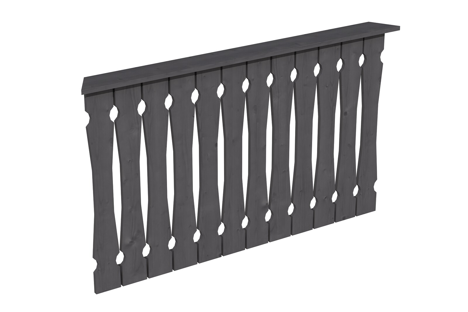 Pažení z bednění balkonu 150 x 96 cm, NANCY 2/VERSAILLES, lazura břidlicově šedá