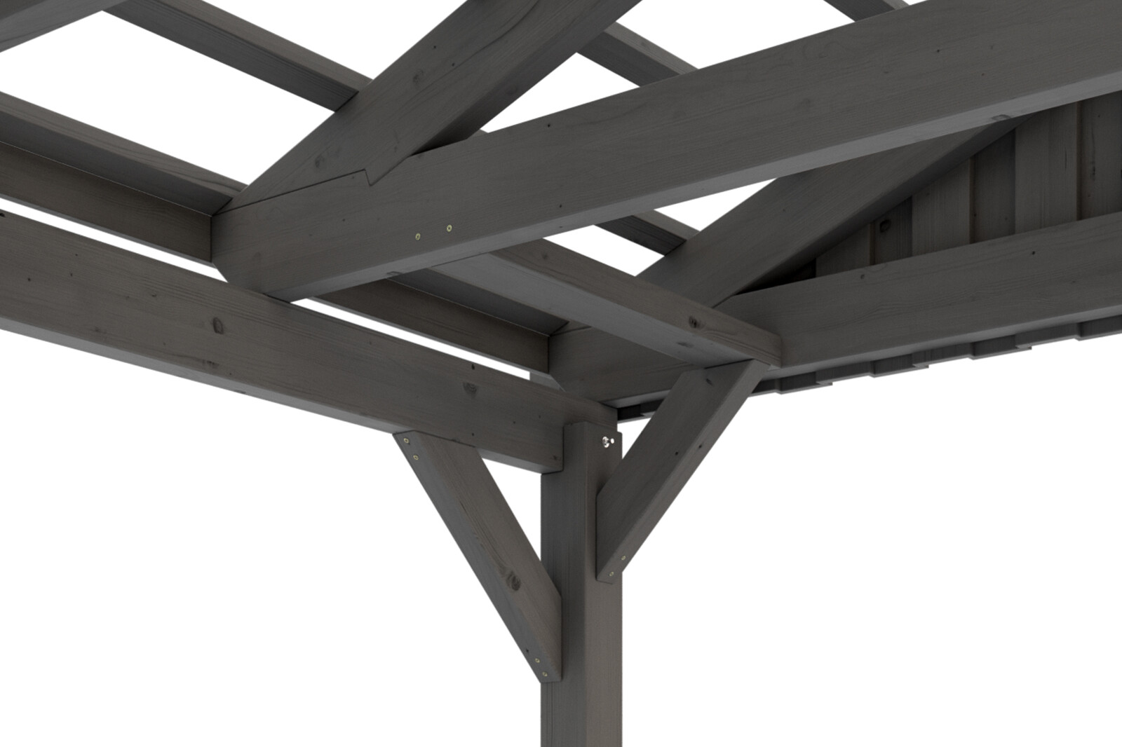 Carport Fichtelberg 423 x 566 cm, Dachlattung, schiefergrau