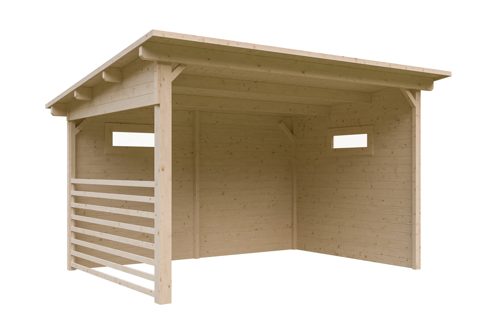 Unterstand Vimmerby, 370x250cm, natur