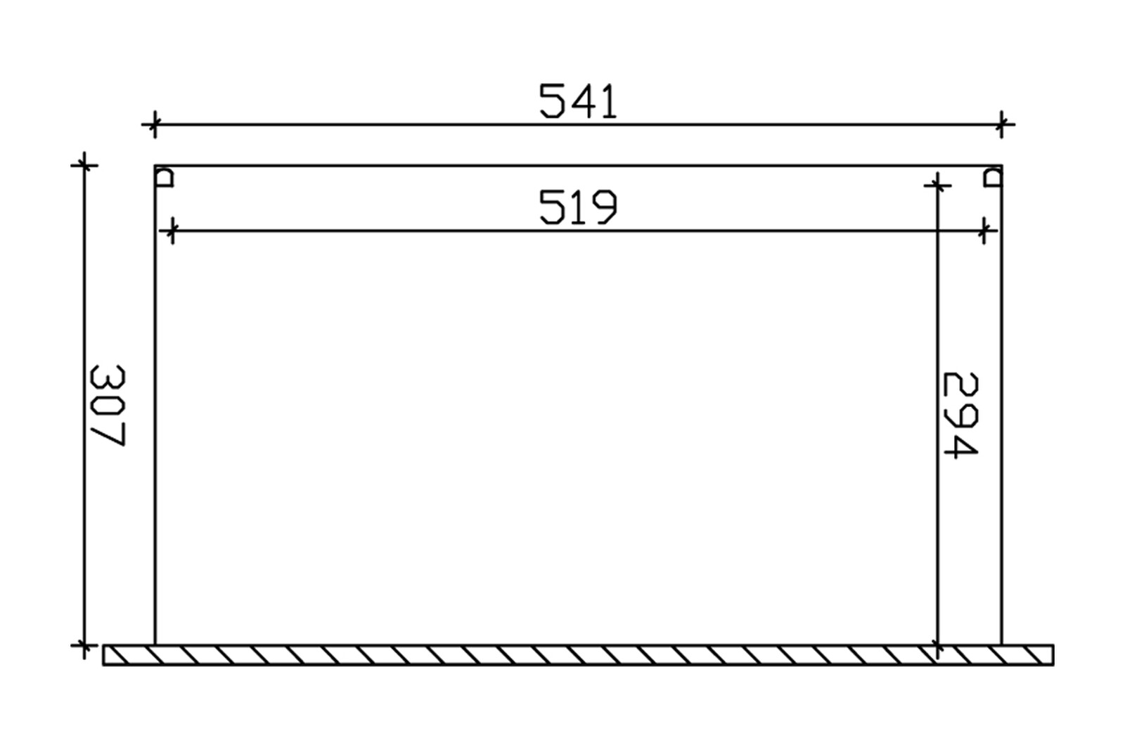 Terrassenüberdachung Modena 541 x 307 cm, Aluminium, anthrazit