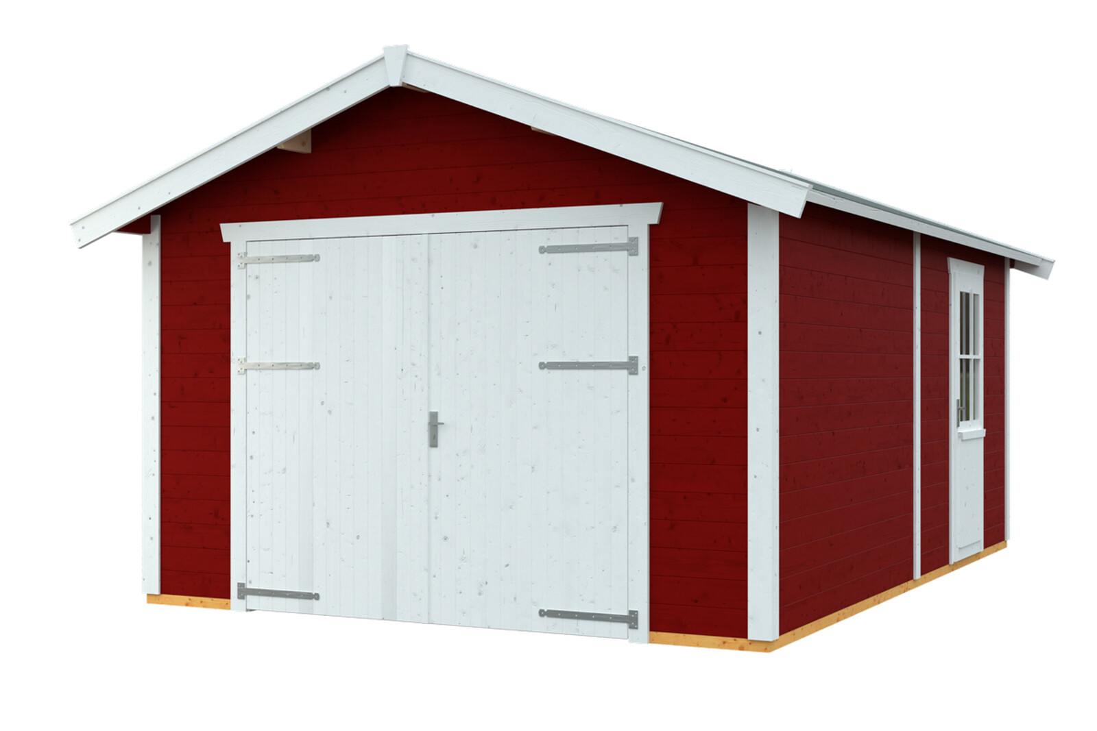 Holzgarage Varberg 1, 370 x 525 cm, schwedenrot