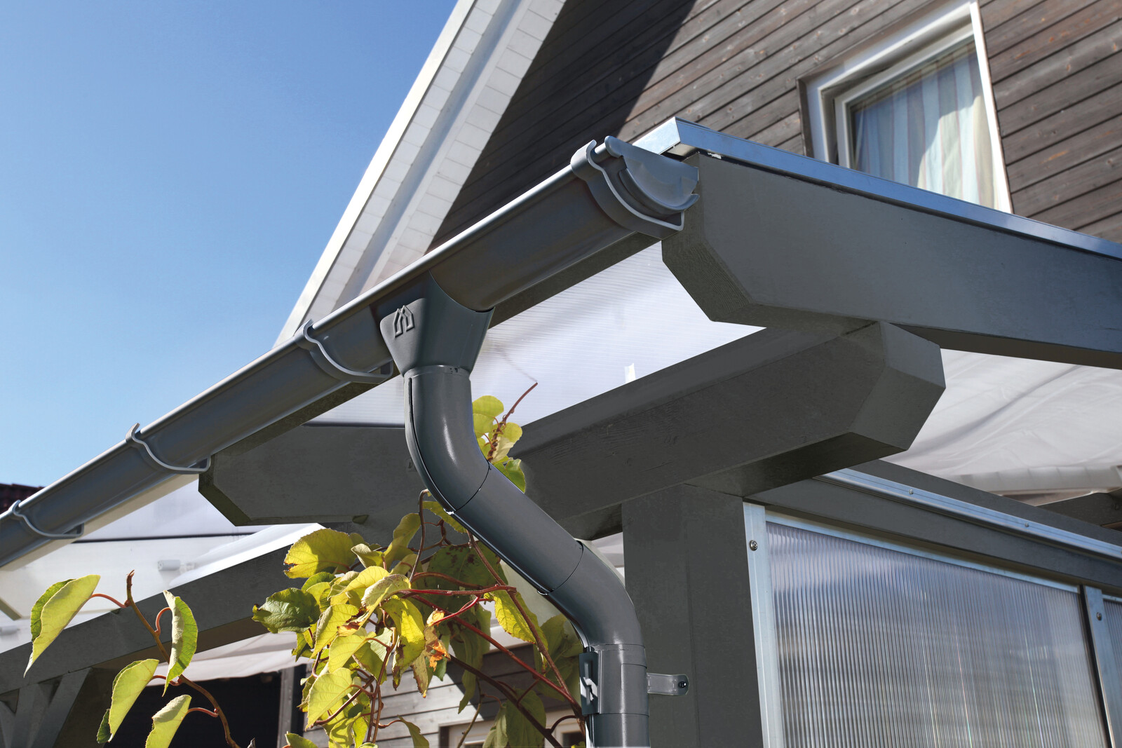 Dešťový okap 324cm, Ocel, antracit