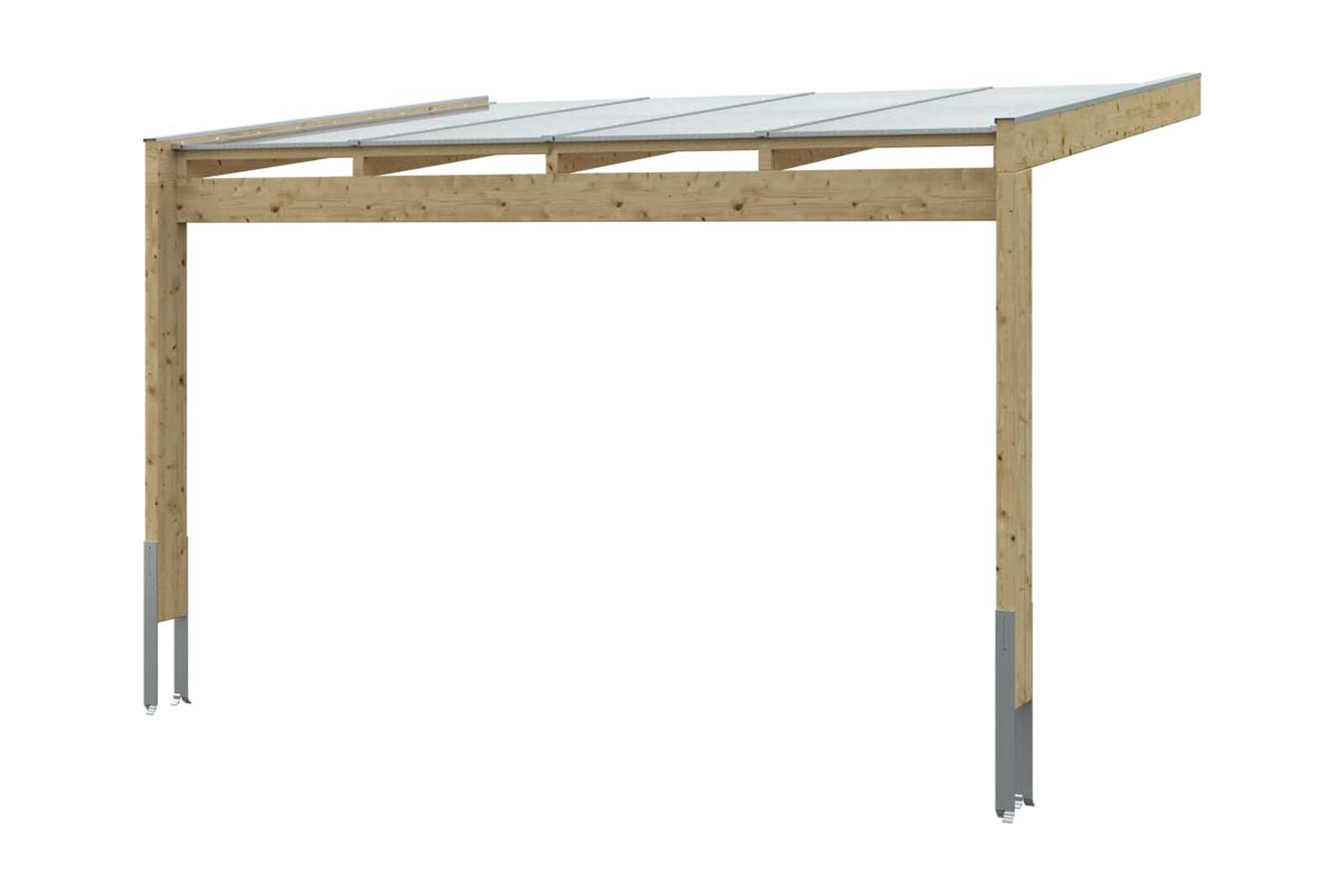 Terrassenüberdachung Novara 450 x 309 cm, Leimholz, natur