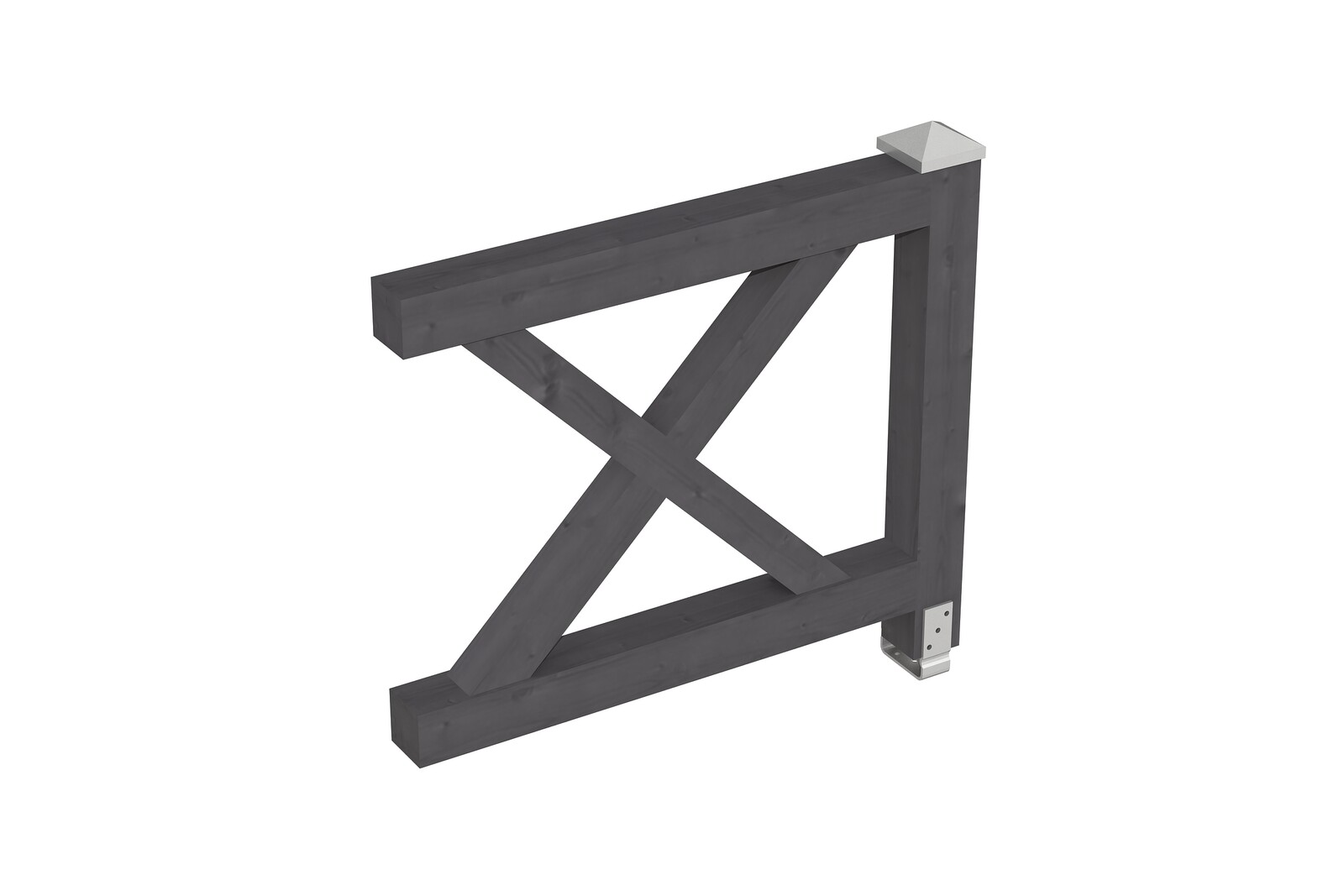 Pažení ondřejský kříž 108 x 84 cm, Smrk, lazura břidlicově šedá