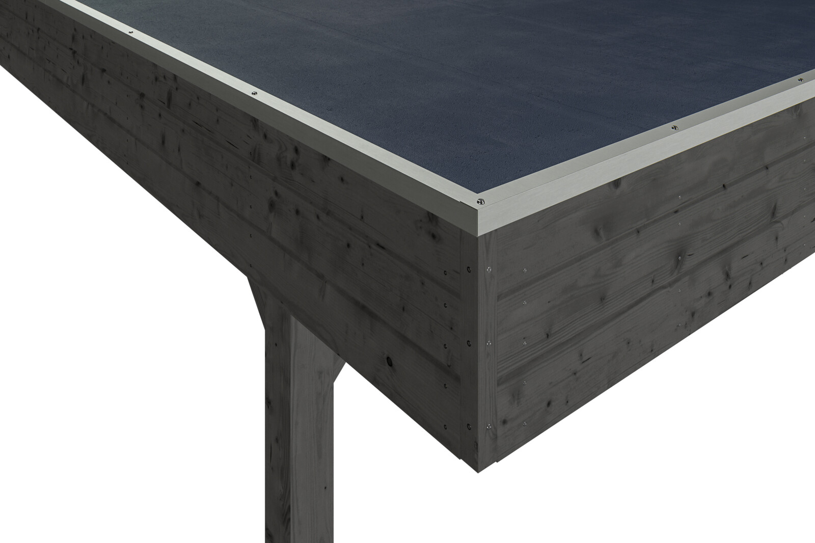 Carport Friesland 557 x 555 cm mit EPDM-Dach, schiefergrau