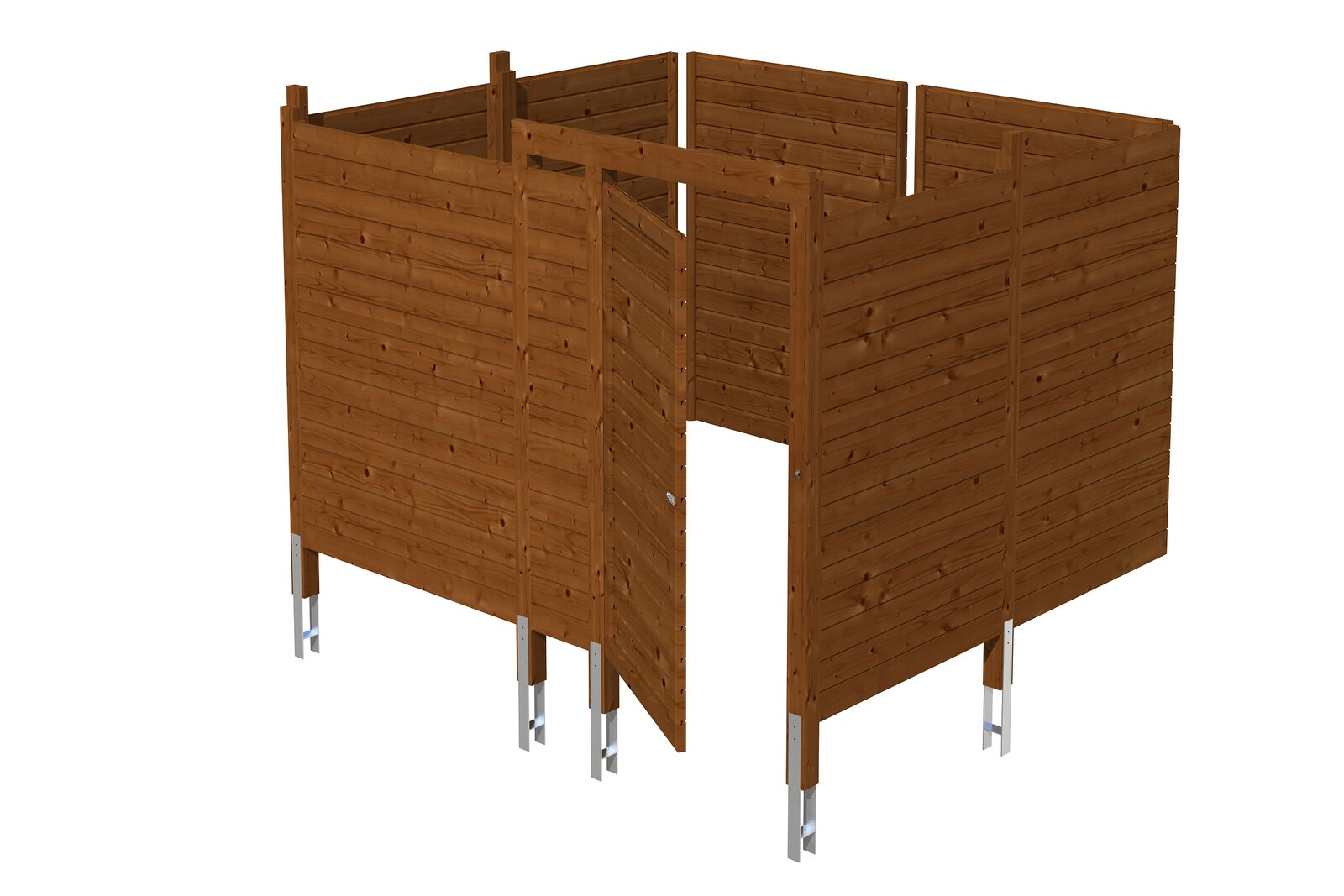 Abstellraum C8, 275x317cm, Profilschalung,  nussbaum