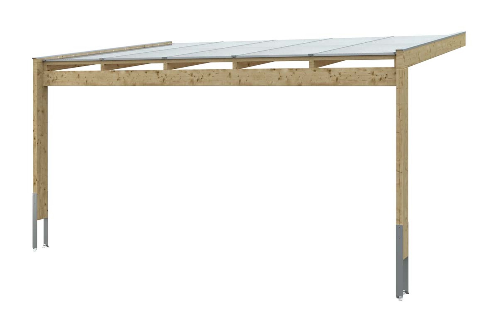 Terrassenüberdachung Novara 557 x 359 cm, Leimholz, natur