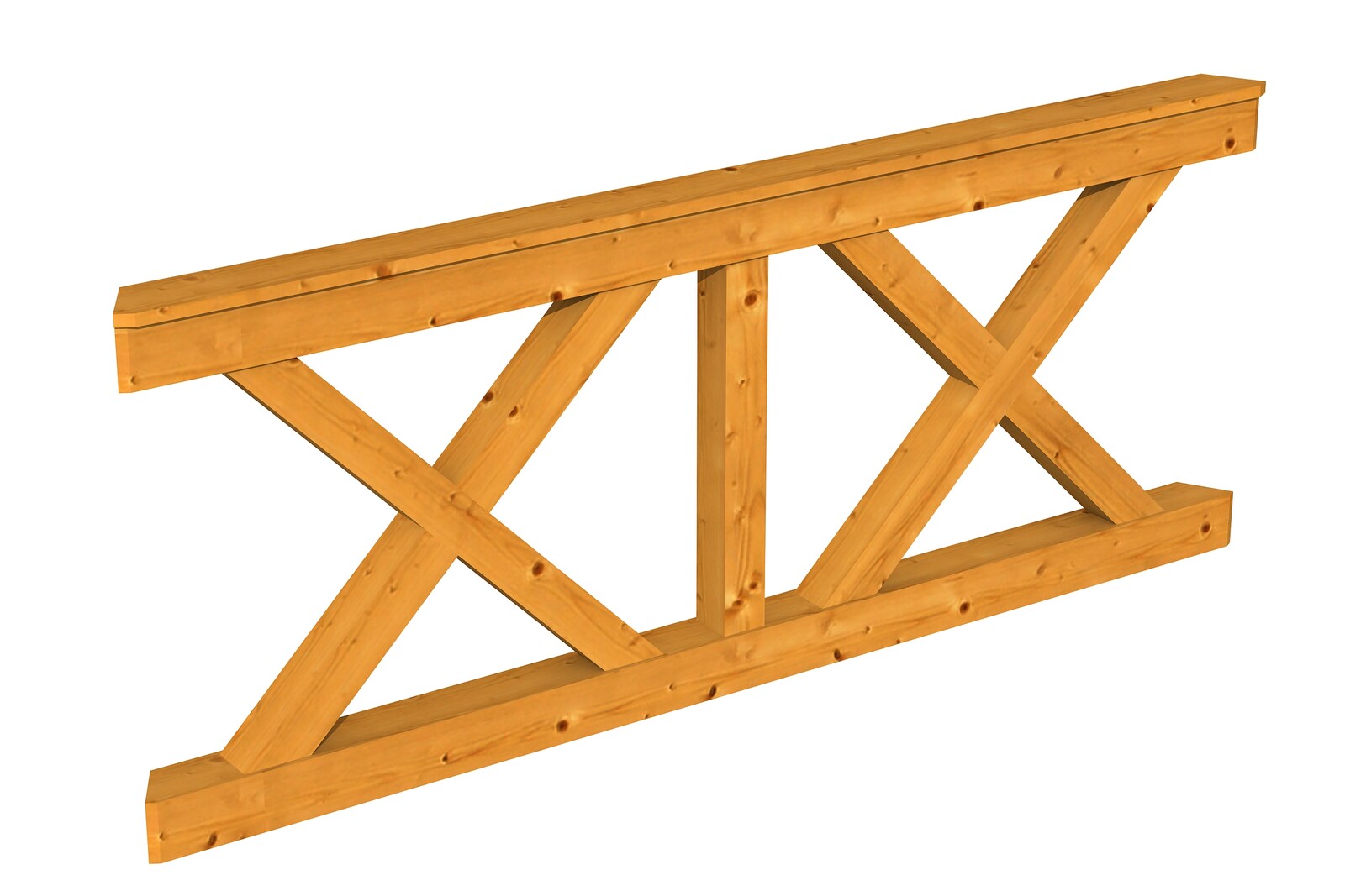Balustrade St.Andrew`s cross 210 x 84 cm, Nice 4, colour pre-treated in light oak