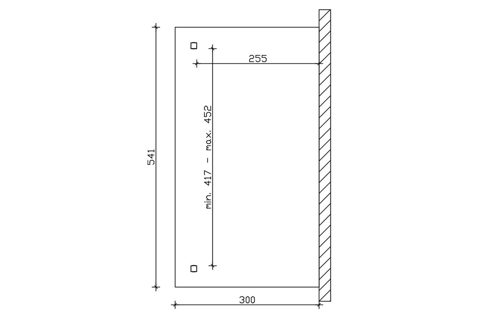 Terrassenüberdachung Ravenna 541 x 300 cm, Douglasie, natur