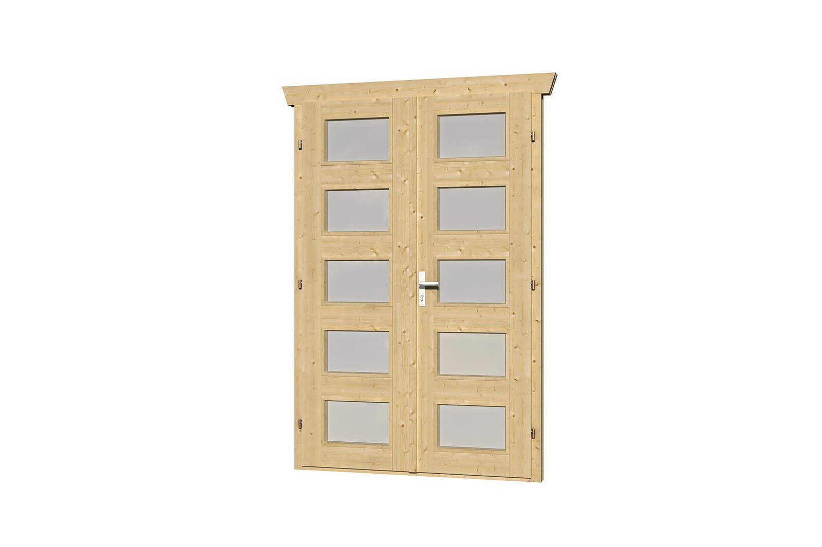 Doppeltür BxH  123,4 x 193 cm, mit Milchglas für 28 mm Häuser