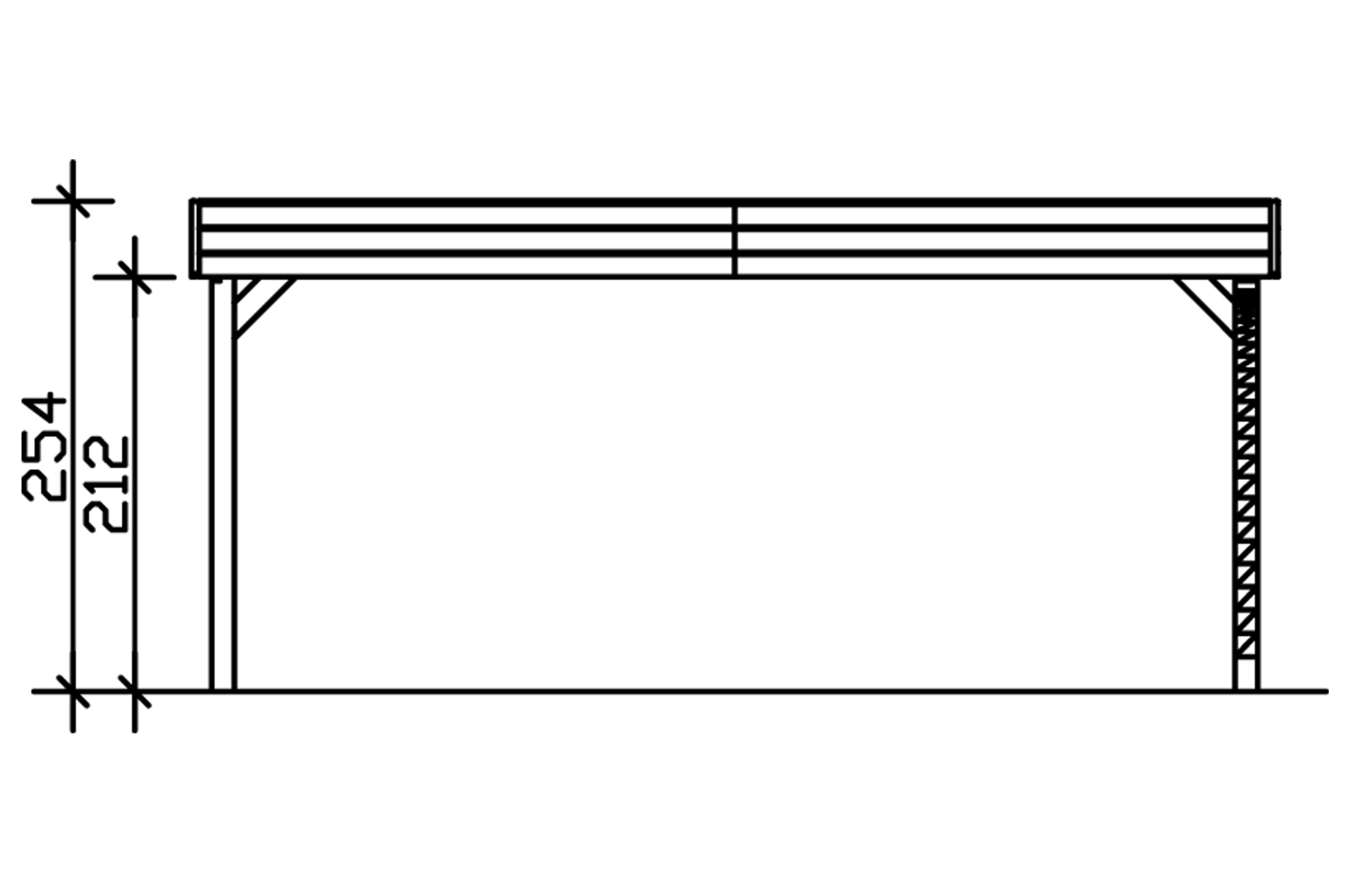 Přístřešek na auto FRIESLAND Set 7 557 x 555 cm, šedá, hliníkové střešní