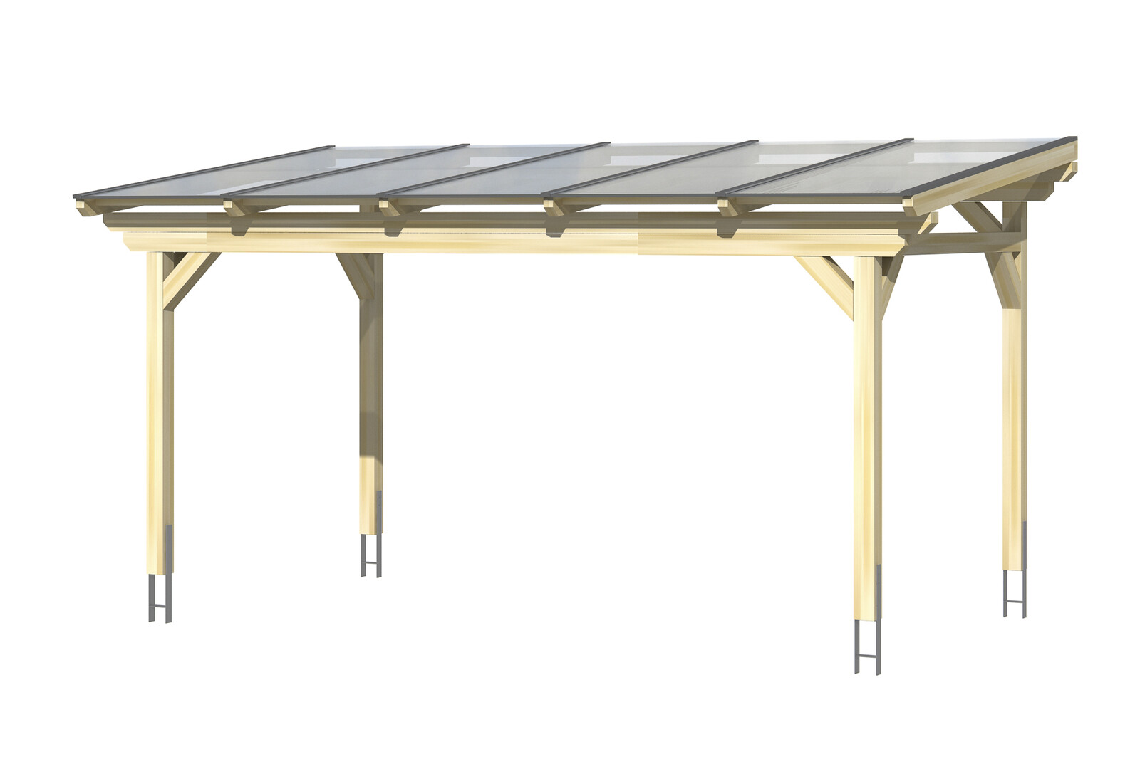 Terrassenüberdachung Sanremo 541 x 250 cm, Leimholz, natur