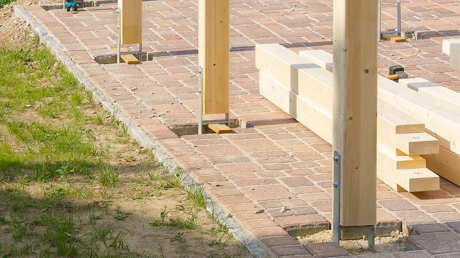 Carportpfosten bei der Montage?
