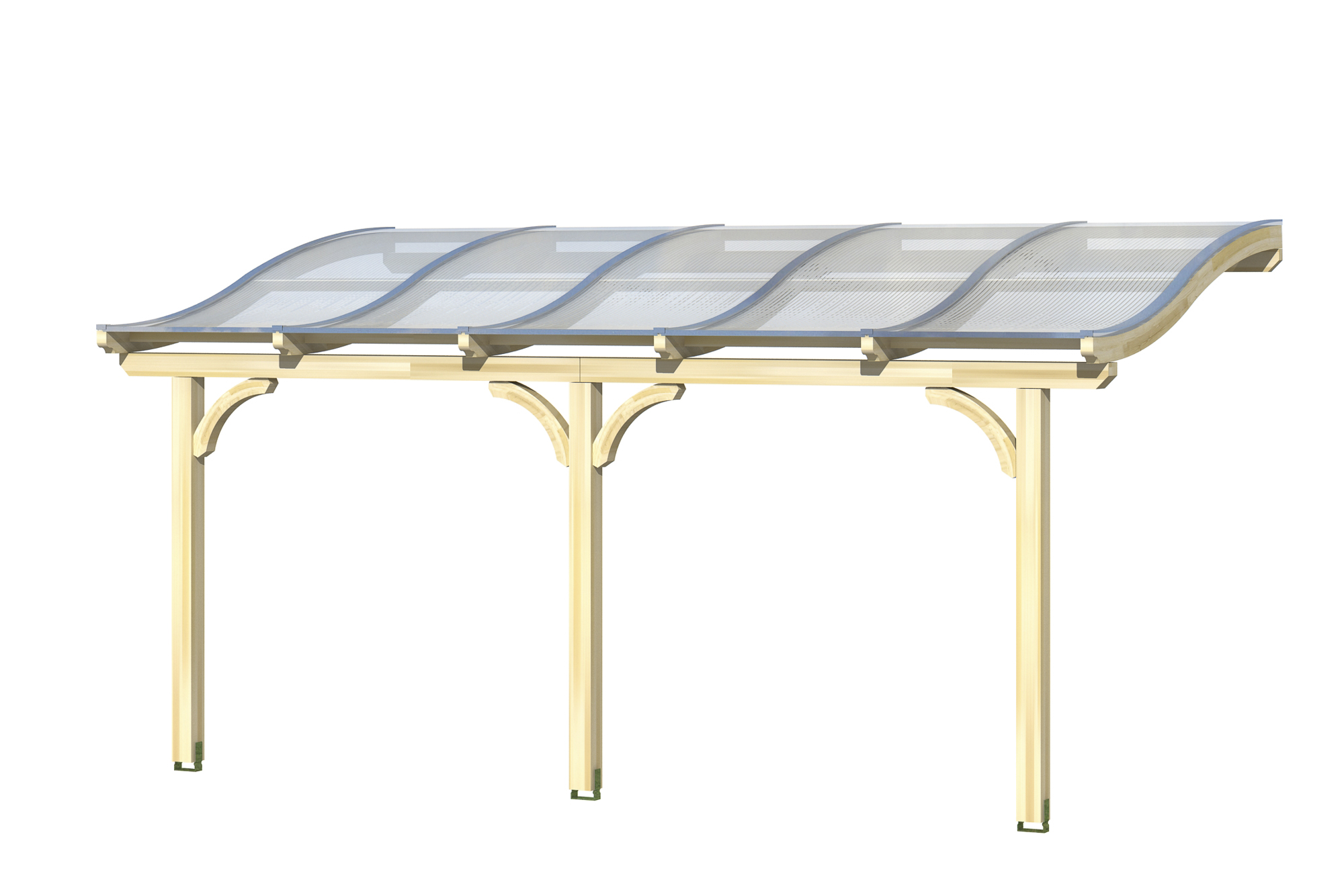Terrassenüberdachung Venezia 541 x 239 cm, Leimholz, natur